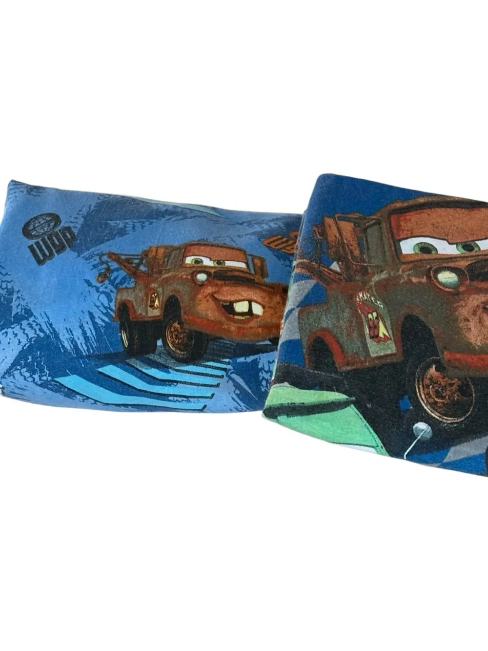 Disney Pixar Cars 2 WGP Lightning McQueen Set Twin Fitted Sheet & Pillowcase